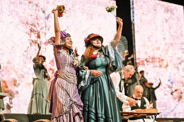 Opermūzikas svētki: Dž. Pučīni operas «Bohēma» oriģināliestudējums Siguldas pilsdrupu estrādē. Foto: : Ginta Zīverte 321066
