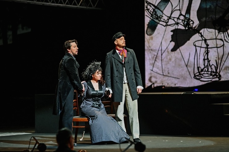 Opermūzikas svētki: Dž. Pučīni operas «Bohēma» oriģināliestudējums Siguldas pilsdrupu estrādē. Foto: : Ginta Zīverte 321072