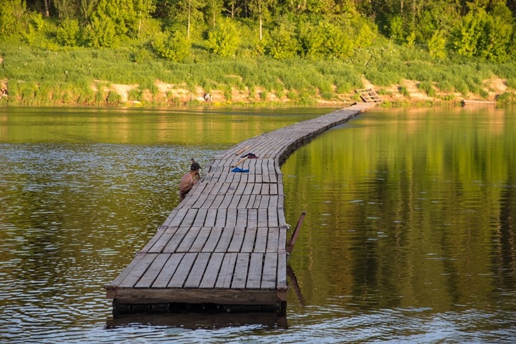 Slutišķos Tautas mākslas festivālā «Augšdaugava 2023» atklāj Lielā Augšdaugavas musturdeķa tiltu. Foto: Inese Minova 337653