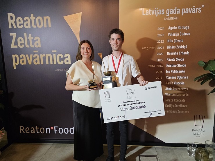 «Latvijas gada pavārs 2025» Emīls Skalbergs, restorāns «John - John chefs hall» un «Latvijas pavārzellis 2025» - Rota Gundega Klētniece, restorāns «Fe «Latvijas gada pavārs 2025» Emīls Skalbergs, restorāns «John - John chefs hall» un «Latvijas pavārzellis 2025» - Rota Gundega Klētniece, restorāns «Fe 376677