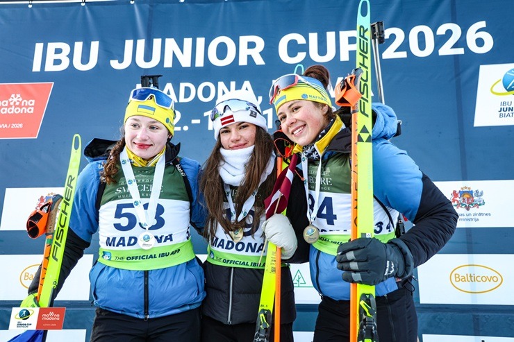 Biatloniste Estere Volfa Madonā izcīna vēsturisku uzvaru IBU Junioru kausa sprintā 384402