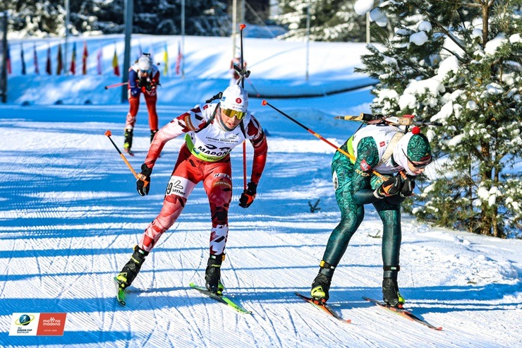 Biatloniste Estere Volfa Madonā izcīna vēsturisku uzvaru IBU Junioru kausa sprintā 384381