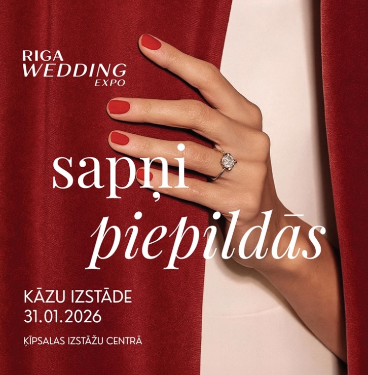 31.janvārī Ķīpsalas izstāžu centrā notiks Baltijā lielākā kāzu izstāde RIGA WEDDING EXPO 2026. Foto: Kristaps Lapiks, Klaids Lielbiksis, Martins Plume 384922