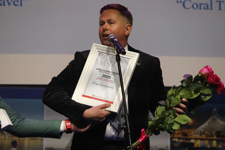 Tūrisma izstādē «Balttour 2026» tiek pasniegtas «GADA CILVĒKS TŪRISMĀ 2025» balvas. Foto: Rojs Maizītis 386067