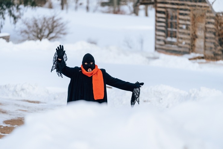 Meteņdienas svinībās tiek jautri atzīmētas Turaidas muzejrezervātā. Foto: Edgars Semanis 386474