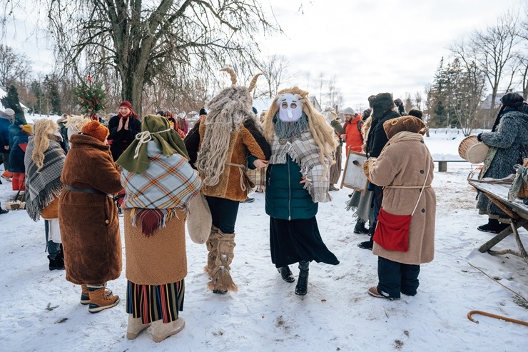 Meteņdienas svinībās tiek jautri atzīmētas Turaidas muzejrezervātā. Foto: Edgars Semanis 386488