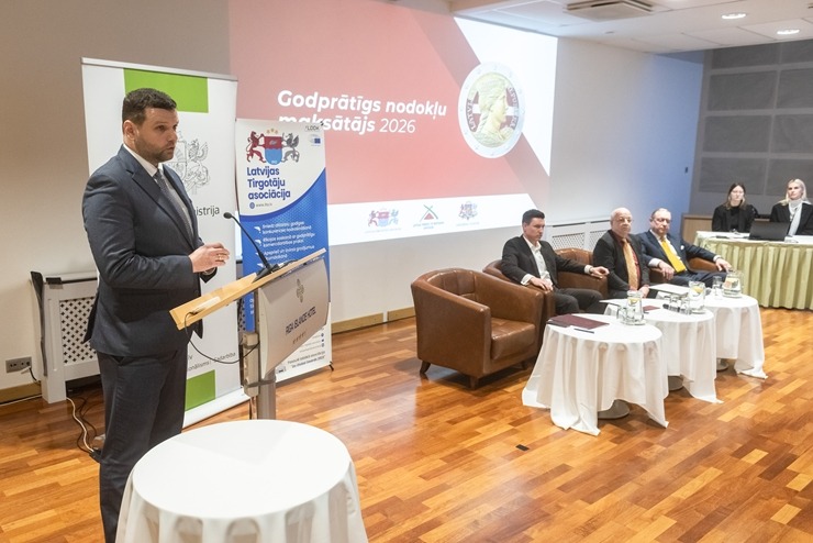 Viesnīcā «Riga Islande Hotel» notiek iniciatīvas «Godprātīgs nodokļu maksātājs 2026» atklāšanas pasākums. Foto: LVRA.lv 389197