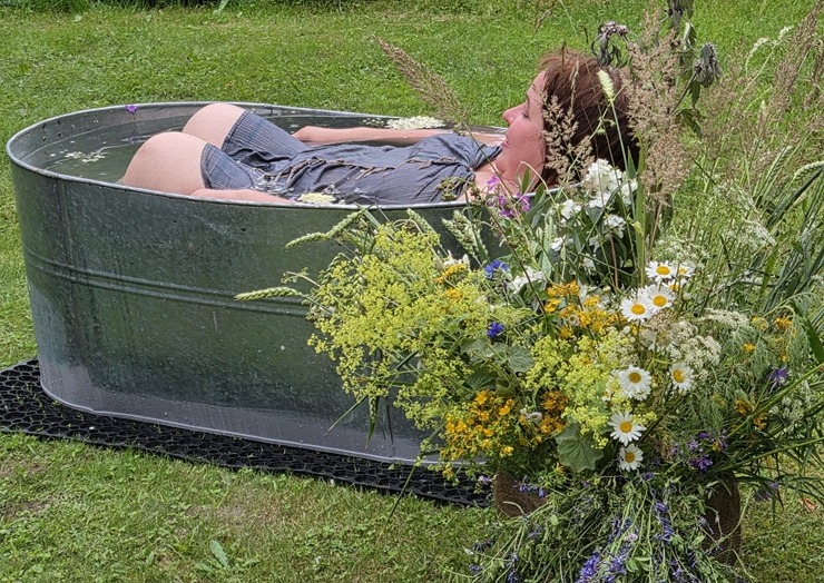 Latvju pirts un spa asociācija Baldones «Mežapuķu» pirtī rīko karstas mediju dienas. Foto: sadarbībā ar Europcar Latvia 395112