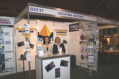 Izstādē piedalās arī izglītības centrs Durbe, kas piedāvā izstādes apmeklētājiem iegūt izglītību ārzemēs Izstādē piedalās arī izglītības centrs Durbe, kas piedāvā izstādes apmeklētājiem iegūt izglītību ārzemēs 20714