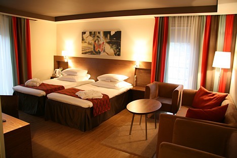 Reval Hotel Neris numuri pēc platības nav īpaši plaši, bet racionāli pārdomāti un funkcionāli 28103