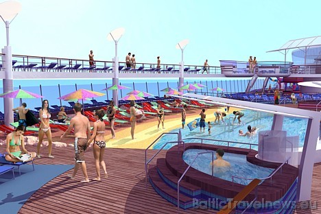 Kruīzu kuģis Oasis of the Seas piedāvās boulingu, biljardu, iepirkšanās veikalus, spa centru, volejbola un basketbola laukumu, mini golfu un skriešana Kruīzu kuģis Oasis of the Seas piedāvās boulingu, biljardu, iepirkšanās veikalus, spa centru, volejbola un basketbola laukumu, mini golfu un skriešana 29795