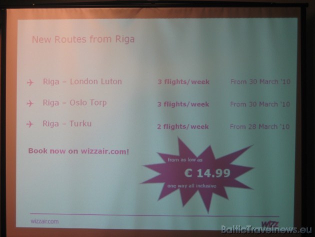 WizzAir piedāvās trīs jaunus lidojumu galamērķus: Londona (Lutona), Oslo (Torp) un Turku par iepazīšanās cenām - tikai 14,99 eiro! WizzAir piedāvās trīs jaunus lidojumu galamērķus: Londona (Lutona), Oslo (Torp) un Turku par iepazīšanās cenām - tikai 14,99 eiro! 38482