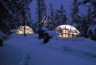 Iglu ciematiņs-viesnīca Hotel Kakslauttanen Somijā