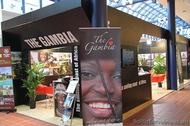 Āfrikas valsts Gambijas stends izstādē. Vairāk informācijas par Gambiju var atrast interneta vietnē www.visitthegambia.gm Āfrikas valsts Gambijas stends izstādē. Vairāk informācijas par Gambiju var atrast interneta vietnē www.visitthegambia.gm 41233