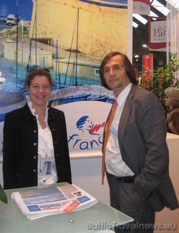 Francijas jeb Francijas tūrisma attīstības aģentūras ATOUT FRANCE stends. No labas puses Jean-Philippe Pérol (ATOUT FRANCE biroja direktors ASV) Francijas jeb Francijas tūrisma attīstības aģentūras ATOUT FRANCE stends. No labas puses Jean-Philippe Pérol (ATOUT FRANCE biroja direktors ASV) 41882