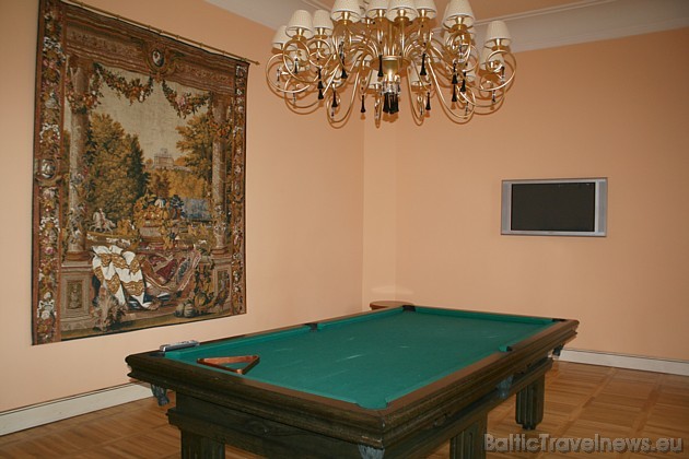 Dižciltīgā biljarda istaba, kas, protams, ir viesu rīcībā 43322