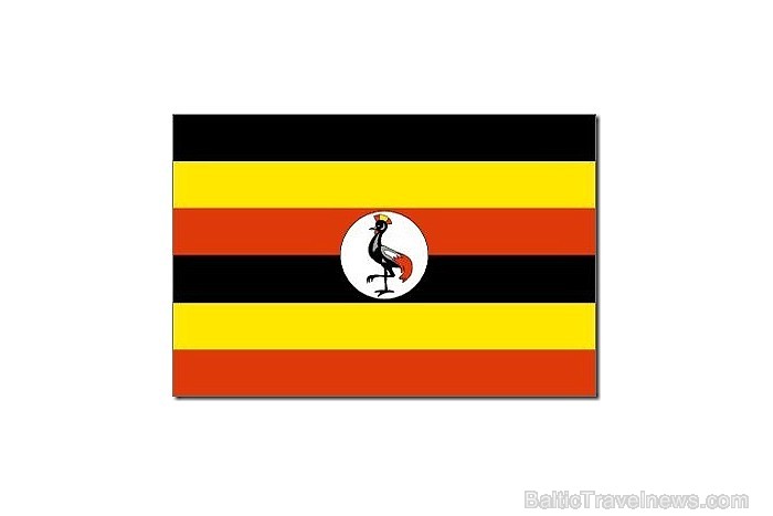 20. vietu ieņem Ugandas valsts karogs. Karoga centrā atrodas balts disks, uz kura attēlots nacionālais simbols - vainagdzērve. Melnā karoga krāsa simb 20. vietu ieņem Ugandas valsts karogs. Karoga centrā atrodas balts disks, uz kura attēlots nacionālais simbols - vainagdzērve. Melnā karoga krāsa simb 57686