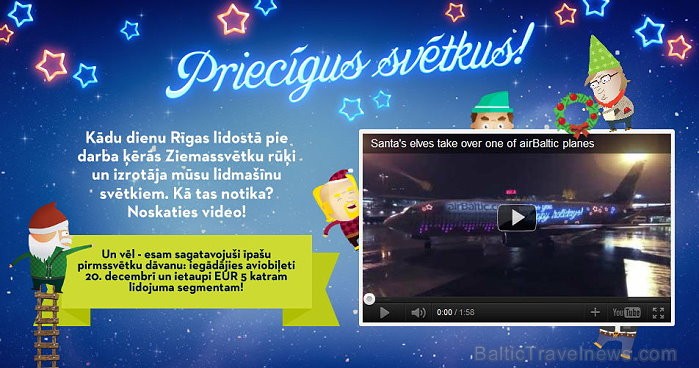 Paldies lidsabiedrības airBaltic kolektīvam un tās vadītājam Martinam Gausam personīgi par Ziemassvētku apsveikumu! Apsveikumu var noskatīties šeit: w Paldies lidsabiedrības airBaltic kolektīvam un tās vadītājam Martinam Gausam personīgi par Ziemassvētku apsveikumu! Apsveikumu var noskatīties šeit: w 70703