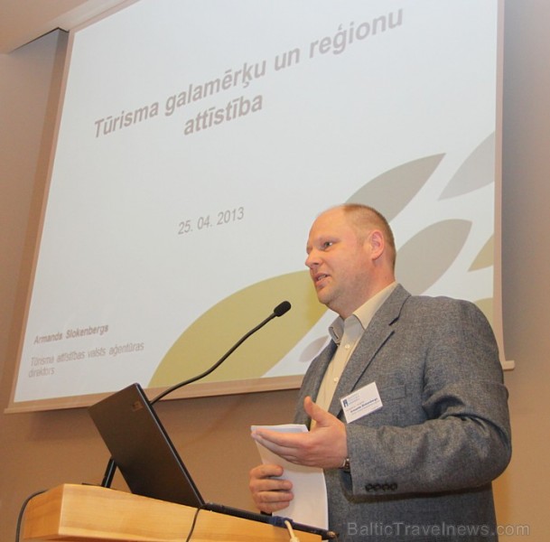 Latvijas Tūrisma attīstības valsts aģentūras vadītājs Armands Slokenbergs ar referātu - «Tūrisma galamērķu un reģionu attīstība» 93227