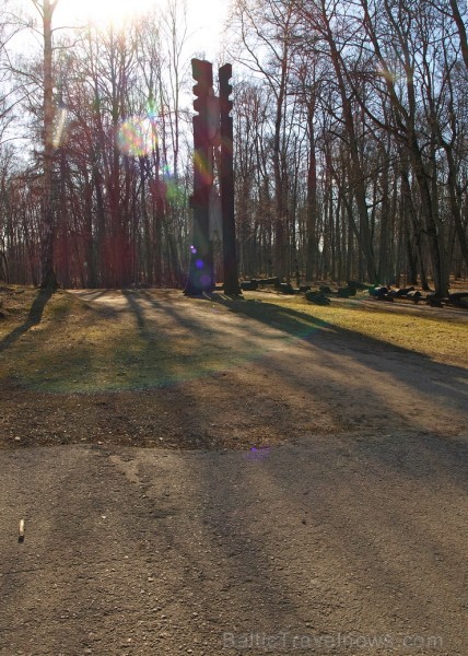 Parkā atrodas tēlnieka Ģ. Burvja veidotā 11 m augstā koka skulptūra Mūžībai, kā arī koktēlnieku – brāļu Aigara un Ivara Rūrānu veidotās skulptūras Pūc Parkā atrodas tēlnieka Ģ. Burvja veidotā 11 m augstā koka skulptūra Mūžībai, kā arī koktēlnieku – brāļu Aigara un Ivara Rūrānu veidotās skulptūras Pūc 118410