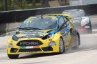 Ar iespaidīgiem lēcieniem un aizraujošām cīņām aizvadītas pirmās sacensības jaunakā rallijkrosa trasē