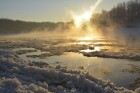 Valmiera ar Gauju līkumotu - pilsētas iedzīvotājus priecē skaisti un sniegoti skati