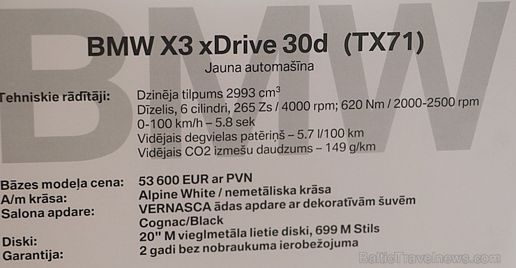 Inchcape Motors Latvia ar šokolādes konfektēm prezentē jauno krosoveru BMW X3 211000