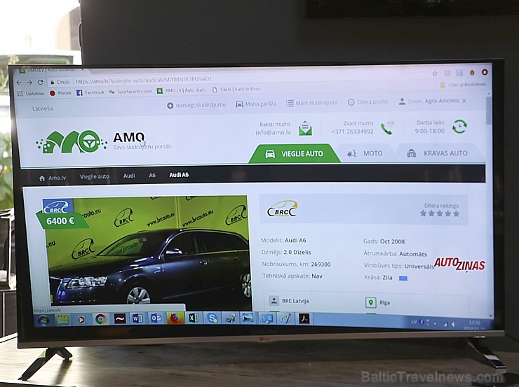 Restorāna gaisotnē tiek prezentēts citāds auto sludinājumu portāls «Amo» 225000
