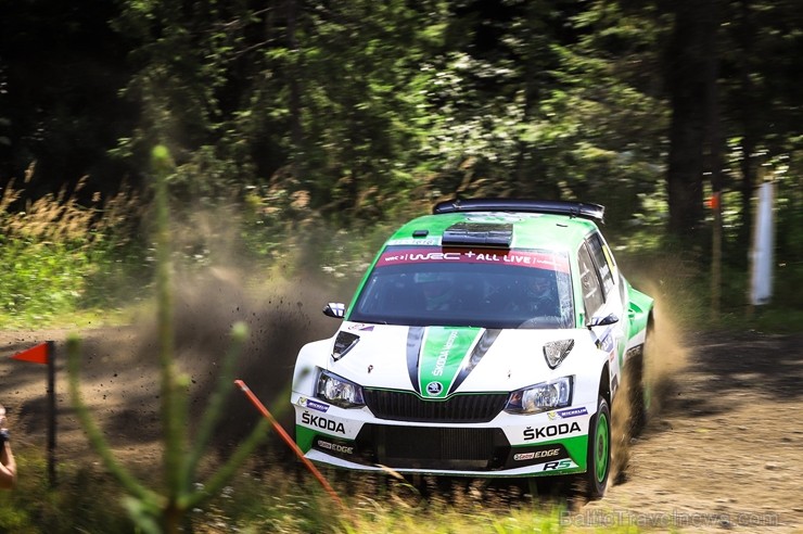 Somijas rallijā Neste Rally Finland 2018 aktīvi cīnās par uzvaru. Foto: Gatis Smudzis 229335
