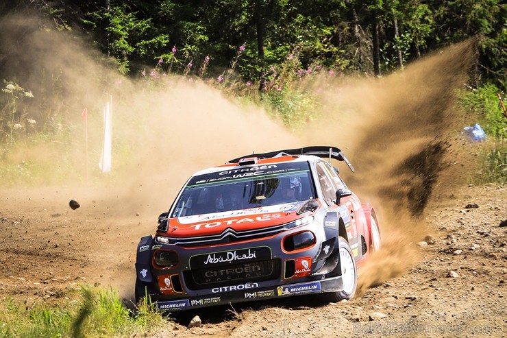 Somijas rallijā Neste Rally Finland 2018 aktīvi cīnās par uzvaru. Foto: Gatis Smudzis 229340