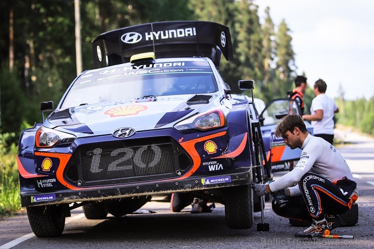 Somijas rallijā Neste Rally Finland 2018 aktīvi cīnās par uzvaru. Foto: Gatis Smudzis 229343