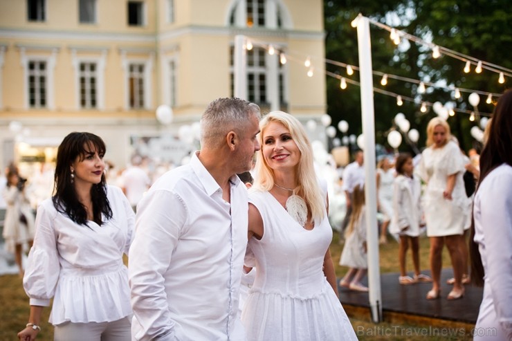 Mežotnes pils parkā ap 500 viesu pulcējas baltajā piknikā 230639