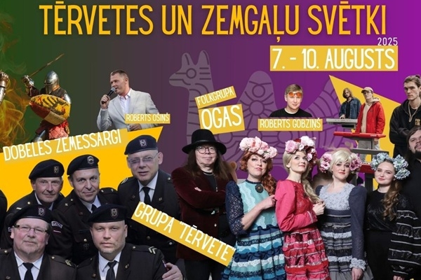 Aicina kopā svinēt Tērvetes un XXII Zemgaļu svētkus