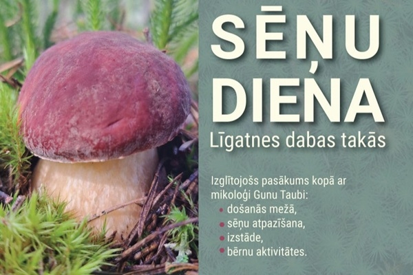 Izglītojošs pasākums «Sēņu diena» Līgatnes dabas takās