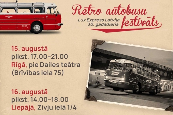 Rīgā un Liepājā notiks Retro autobusu festivāls 