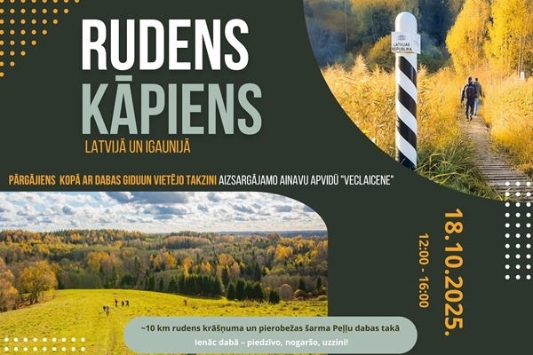 Rudens kāpiens jeb pārgājiens ar skatu uz divām valstīm