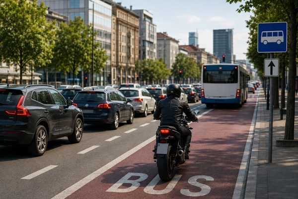 Motociklistiem Igaunijā varētu ļaut izmantot autobusu joslas
