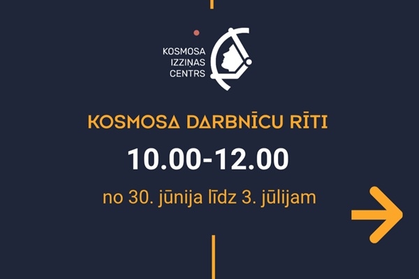Kosmosa izziņas centrs aicina bērnus uz «Kosmosa darbnīcu rītiem»