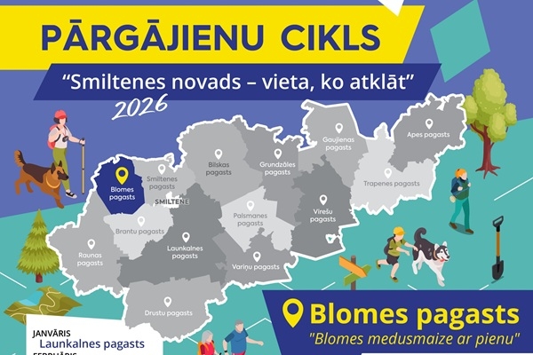 Smiltenes novads aicina iepazīt Blomi pārgājienā