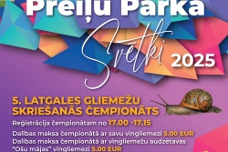 5. Latgales gliemežu skriešanās čempionāts Preiļu novada TIC