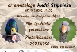Atpūtas un ceļojumu piedāvājumi 02.10.2025 - 04.10.2025 Putnu dienu pastaiga Lubāna mitrājā Madonas TIC